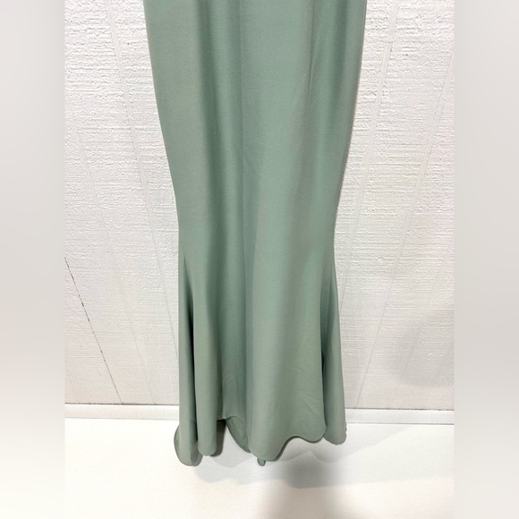 Portia & Scarlett floral appliqué bridesmaid/ formal gown sage green size S - Picture 2 of 14